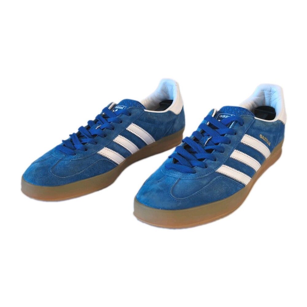 Adidas Originals Gazelle Blue Suede Gum Sole Sneakers Size 11.5 - Picture 3 of 11